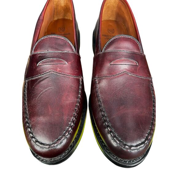 Allen Edmonds Men’s Patriot Burgundy Leather Penny Loafer Size US 8.5 D main image 5